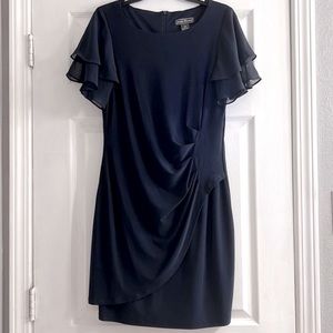 Jessica Howard 12Petite Chiffon-Sleeve Sheath Dress